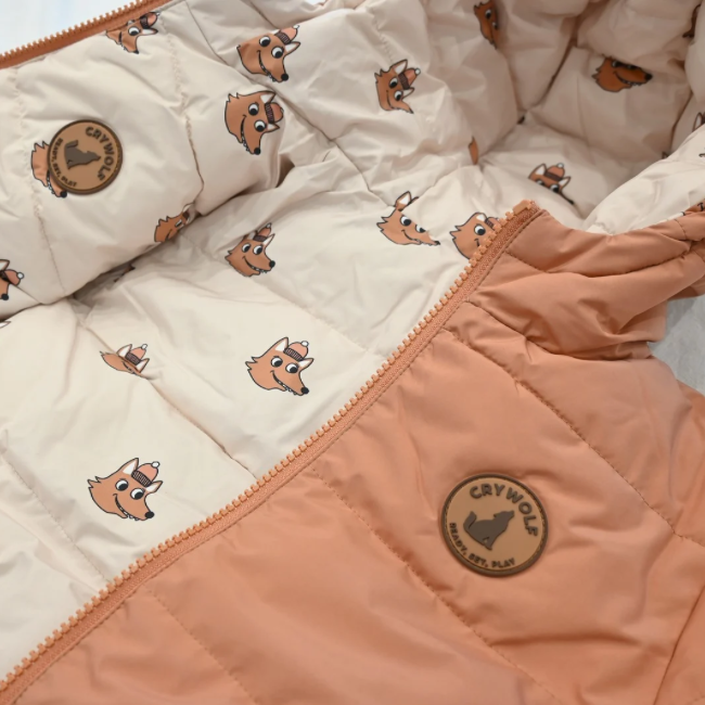 【CRY WOLF】 REVERSIBLE ECO PUFFER Terracotta