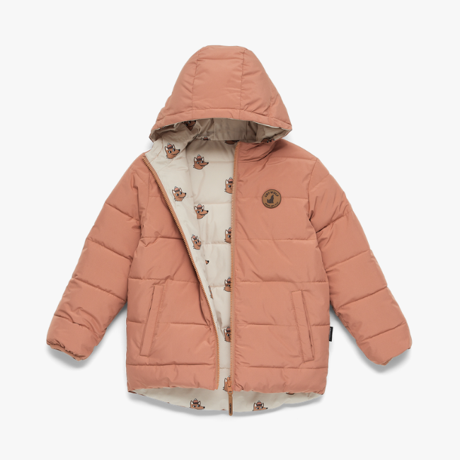 【CRY WOLF】 REVERSIBLE ECO PUFFER Terracotta