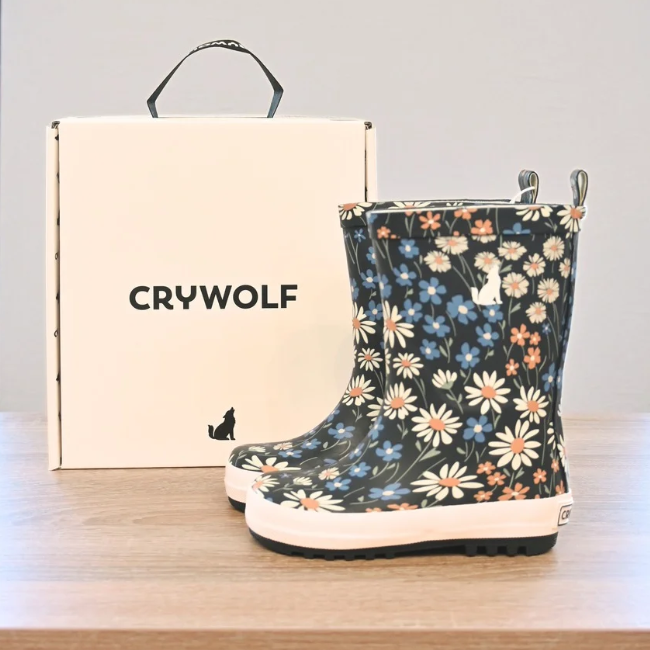 【CRY WOLF】 RAIN BOOTS Winter Floral