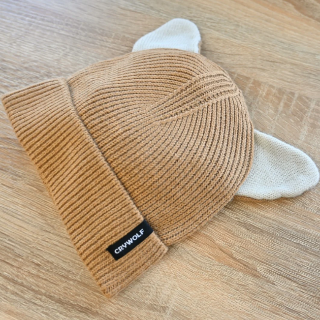 【CRY WOLF】 WOLF EARS BEANIE Tan