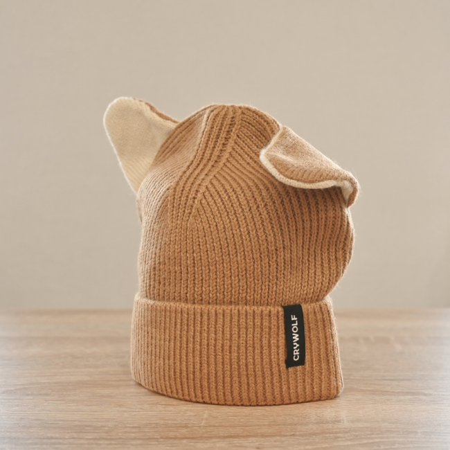 【CRY WOLF】 WOLF EARS BEANIE Tan